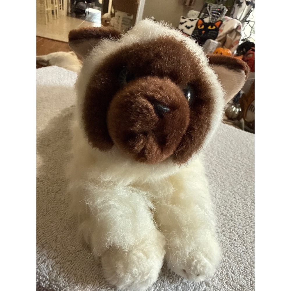 Aurora World Siamese Cat Plush Cream Brown Stuffed Animal 12 Inch 2017